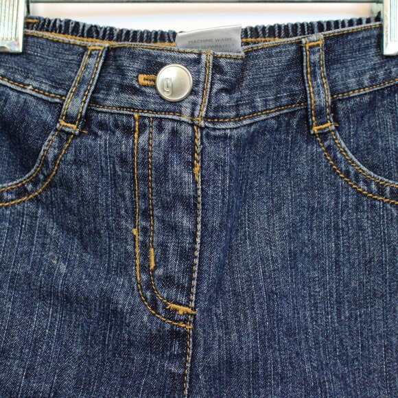 2007 Gymboree Baby Snow Princess 12 18 M Denim Jeans Snowflakes Pink Trim - Picture 6 of 9